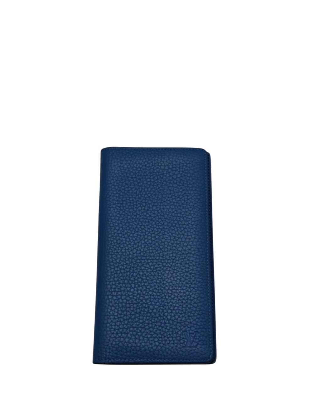 LOUIS VUITTON - BLUE TAURILLON CALFSKIN LEATHER LONG BIFOLD BRAZZA WALLET